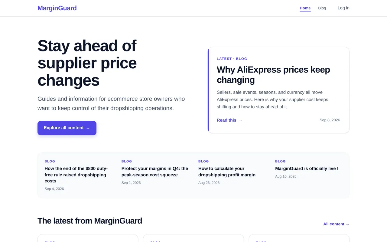 MarginGuard content hub at mymarginguard.com/content